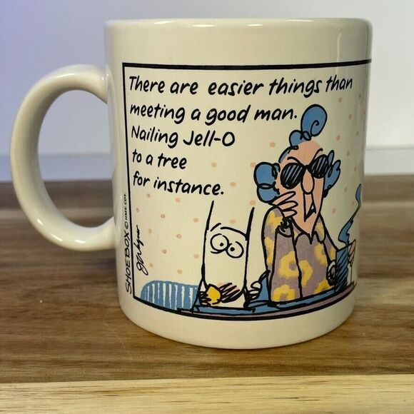Hallmark Shoebox Greetings Maxine Good Man Jello mug Funny Humor Grandma Gift - Picture 1 of 9